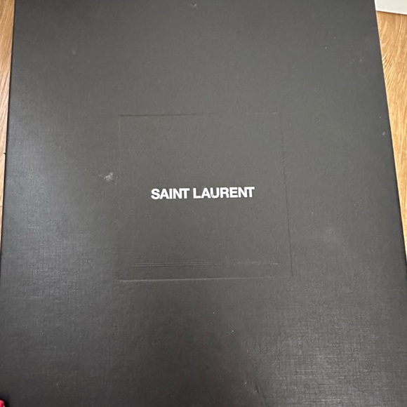 Yves Saint Laurent Black Suede Heeled Ankle Boots - Picture 12 of 12